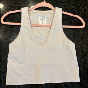 Athleta Off White Crop Top